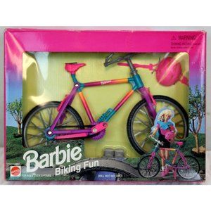 Vtg 1995 Barbie Biking Fun Bike Bicycle Helmet Multi-color Pink Mountain NEW NIB